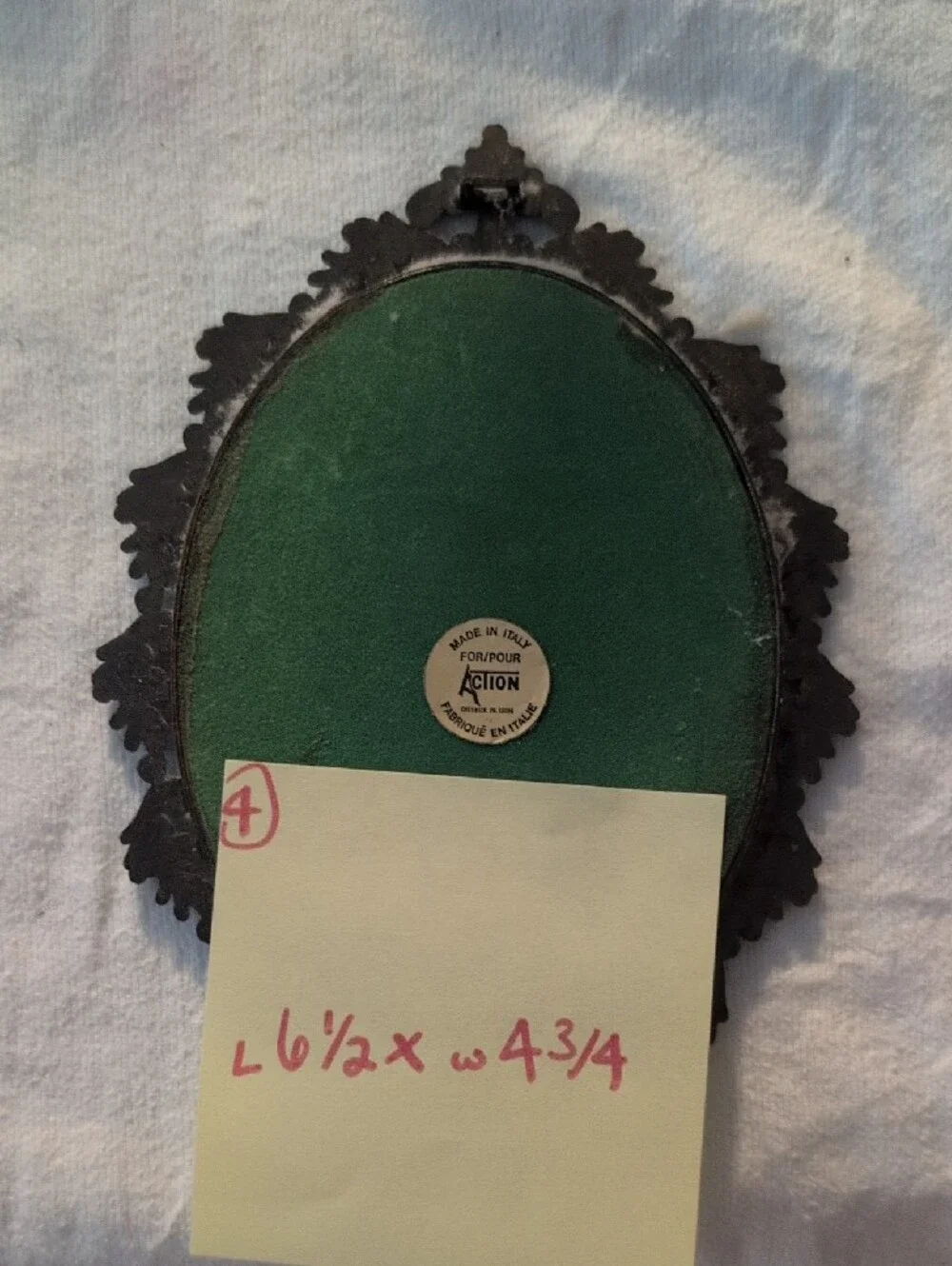 Ornate Black Floral Oval Wall Frame - Home Accents